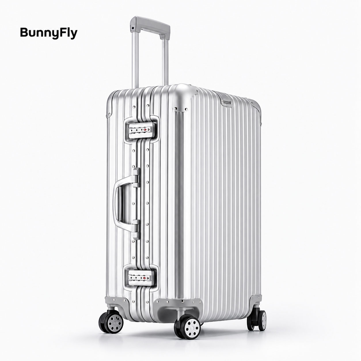 Travel Lock Tsa Approved - กระเป๋าเดินทางแบบยืดหดได้ ขนาด 24 นิ้ว ทำจากอลูมิเนียมแมกนีเซียมอัลลอยด์ พร้อมกุญแจล็อคแบบรหัสโลหะ