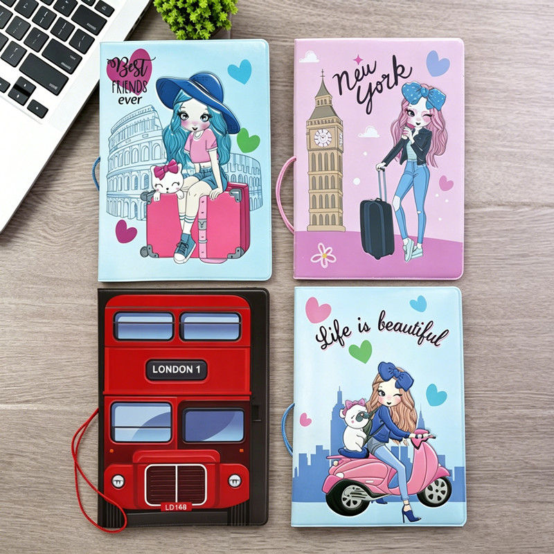 Travel Accessories London - ซองใส่พาสปอร์ต PVC ลายรถบัสลอนดอน ซองใส่ตั๋ว ซองใส่พาสปอร์ต ซองป้องกันพาสปอร์ต