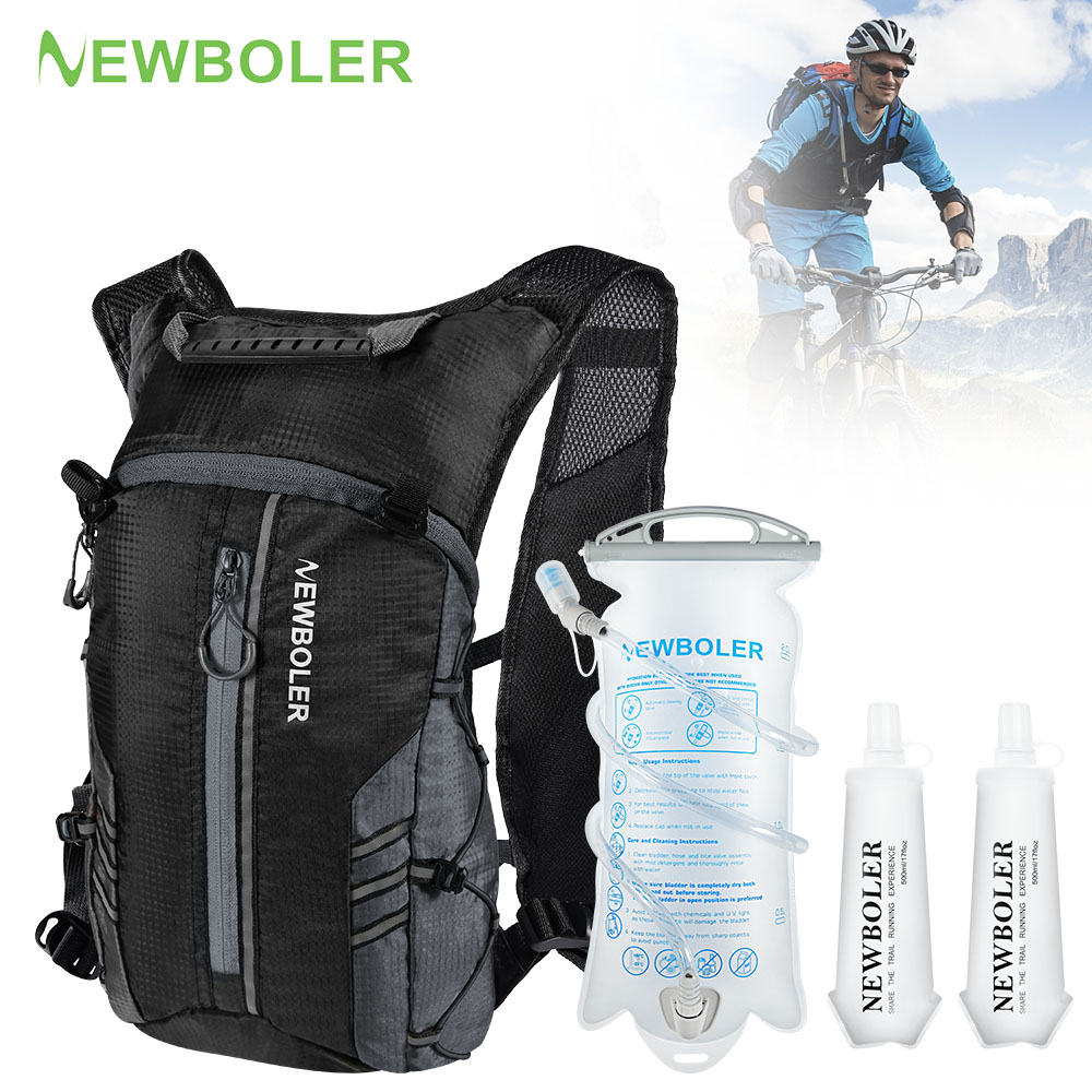 Hydration Pack Backpack - กระเป๋าเป้สะพายหลังสำหรับวิ่งพร้อมขวดน้ำ กระเป๋าใส่น้ำสำหรับวิ่งจ๊อกกิ้ง ปั่นจักรยาน วิ่งมาราธอน และเดินป่า น้ำหนักเบา
