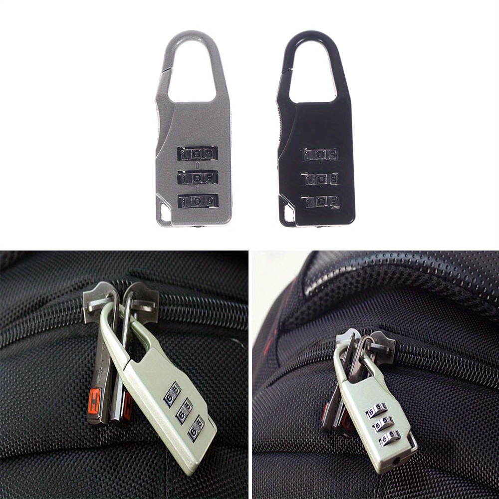 Travel Lock Tsa Approved - 5 ชิ้น/ล็อต กุญแจล็อคขนาดเล็กสำหรับเดินทาง ทำจากอลูมิเนียมอัลลอยด์ ชุดล็อคกระเป๋าเดินทางพร้อมรหัสแบบตั้งรหัสใหม่ได้ 3