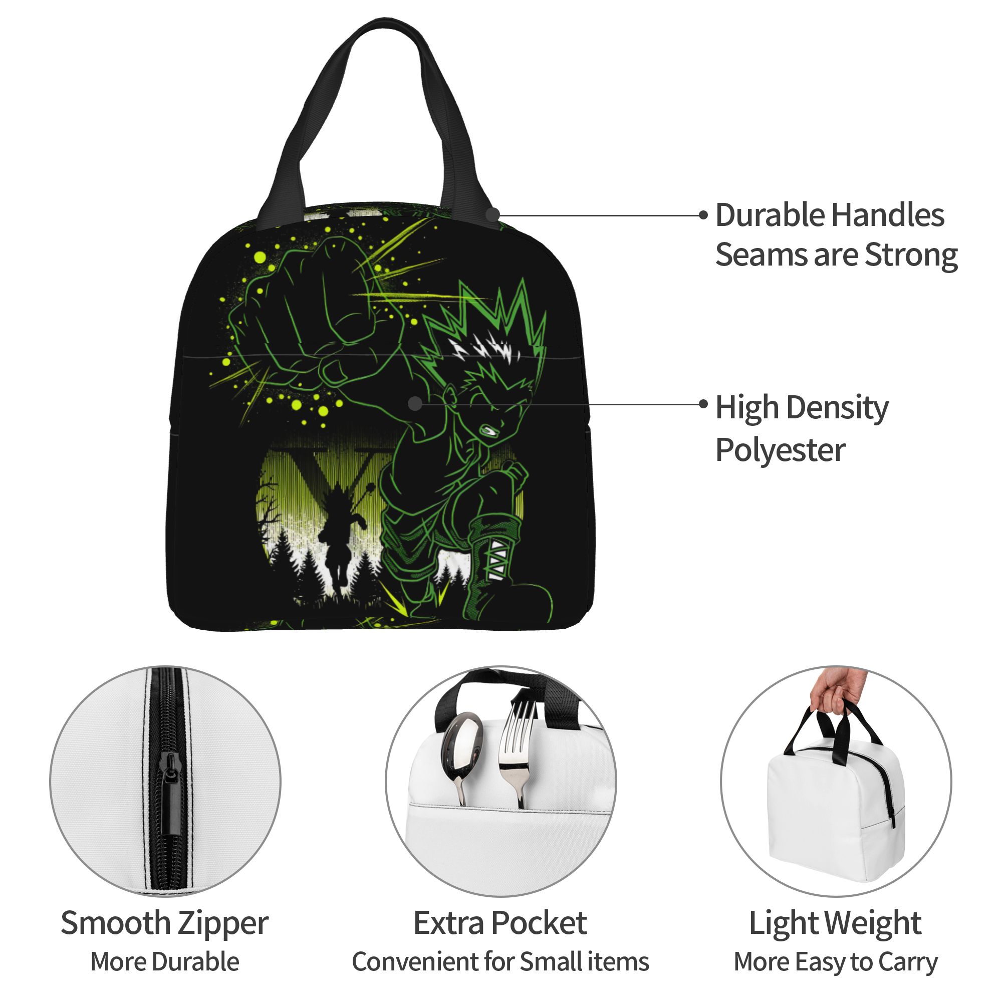 Xbox Travel Accessories - กระเป๋าใส่อาหารกลางวันแบบมีฉนวนกันความร้อน Custom H-Hunters x สำหรับผู้หญิง กล่องอาหารกลางวันเก็บความเย็นลายการ์ตูนแฟนตาซี