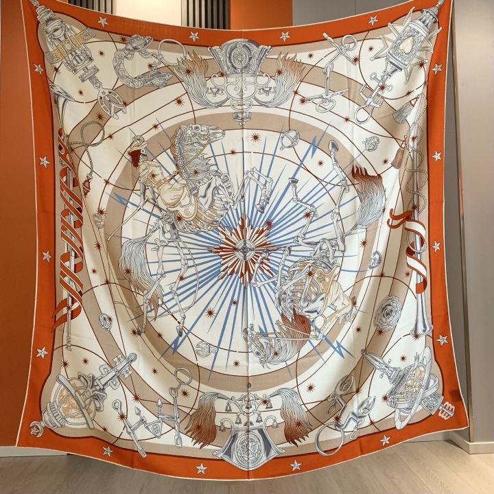 Travel Accessories Neck - แบรนด์หรูผ้าพันคอผ้าคลุมไหล่ผ้าไหมขนาดใหญ่ Handrolled Bandanas กระเป๋าอุปกรณ์เสริมคอเข็มขัดผ้าพันคอผม Foulard Femme