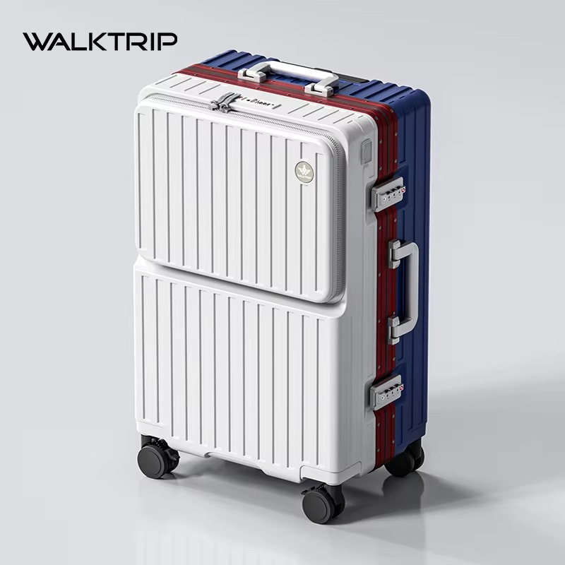 Travel Lock Tsa Approved - กระเป๋าเดินทางแบบเปิดด้านหน้า วัสดุ PC พร้อมโครงอะลูมิเนียม ล็อค TSA