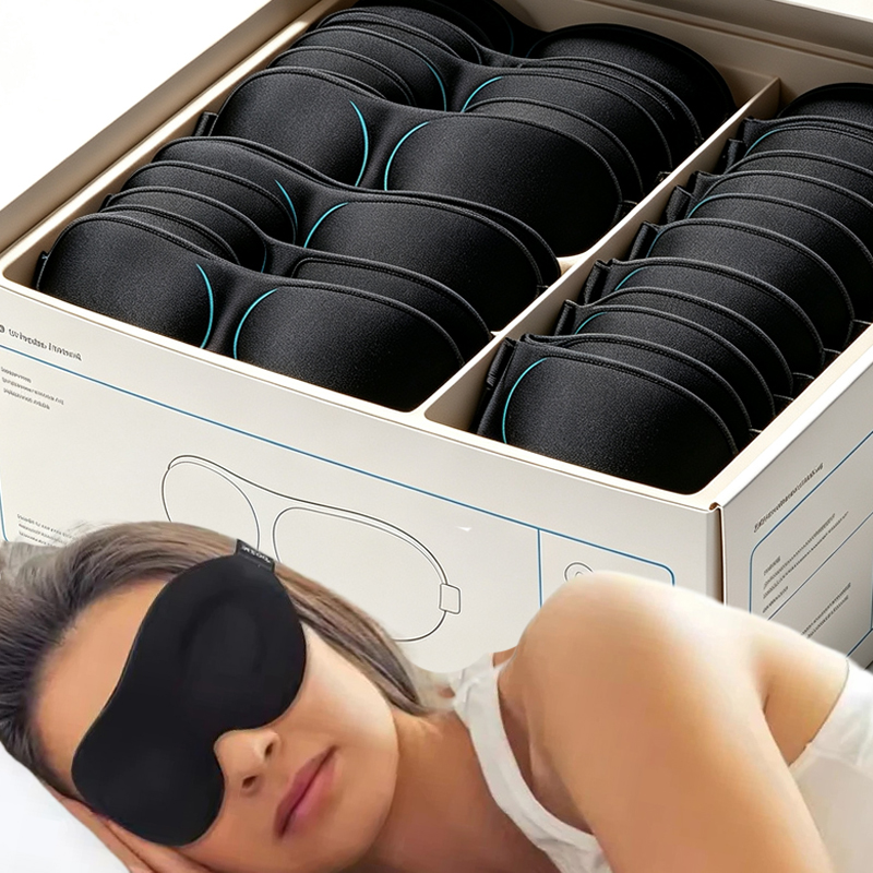 Travel Accessories Eye Mask - หน้ากากปิดตาสำหรับนอนหลับ ผ้าปิดตาแบบพกพา หน้ากากปิดตาสำหรับเดินทาง หน้ากากปิดตา 3 มิติ