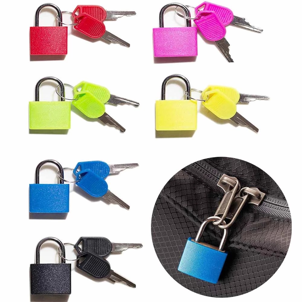 Travel Lock Tsa Approved - ใหม่ 6 สีขนาดเล็ก MINI Strong กุญแจเหล็กกระเป๋าเดินทาง