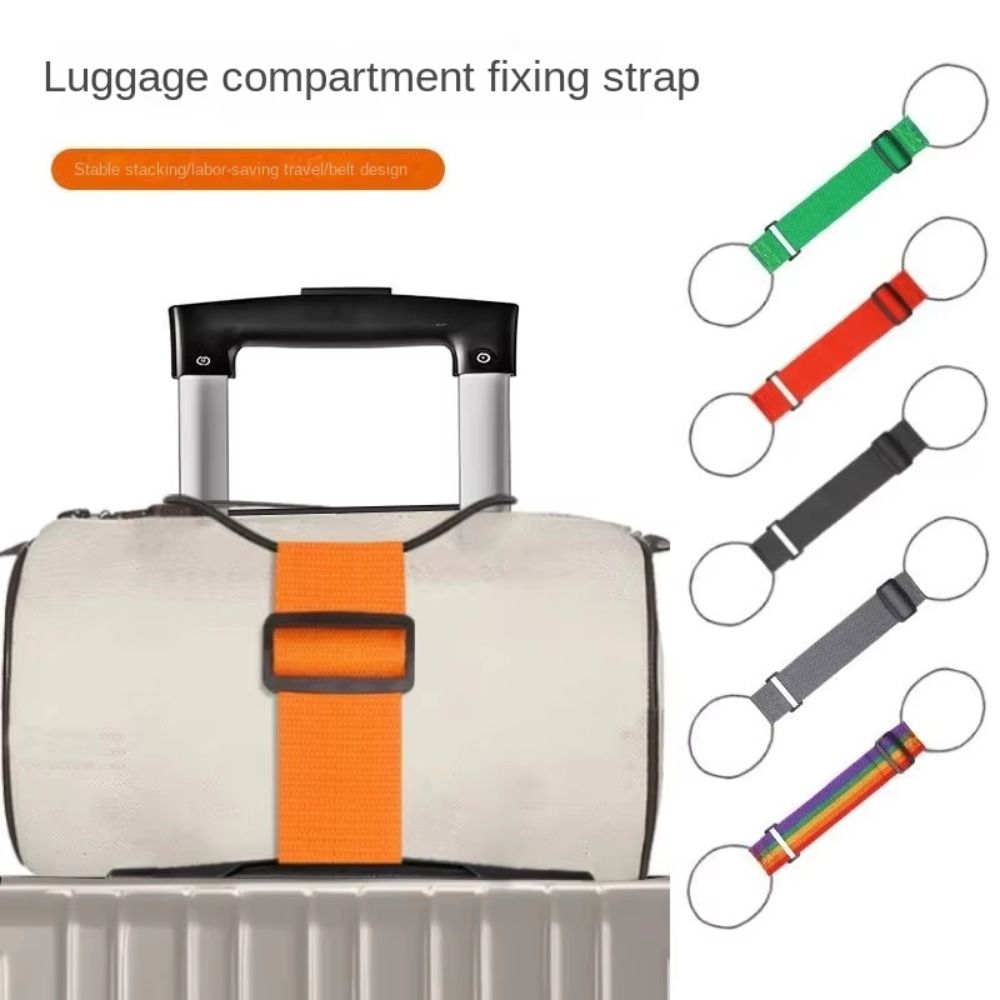 Travel Accessories Luggage Straps - สายรัดกระเป๋าเดินทางแบบยืดหยุ่นปรับได้, เข็มขัดนิรภัยสำหรับเดินทางแบบบันจี้จัม, สำหรับกระเป๋าถือ, ช่วยให้การขนส่งสัมภาระปลอดภัย