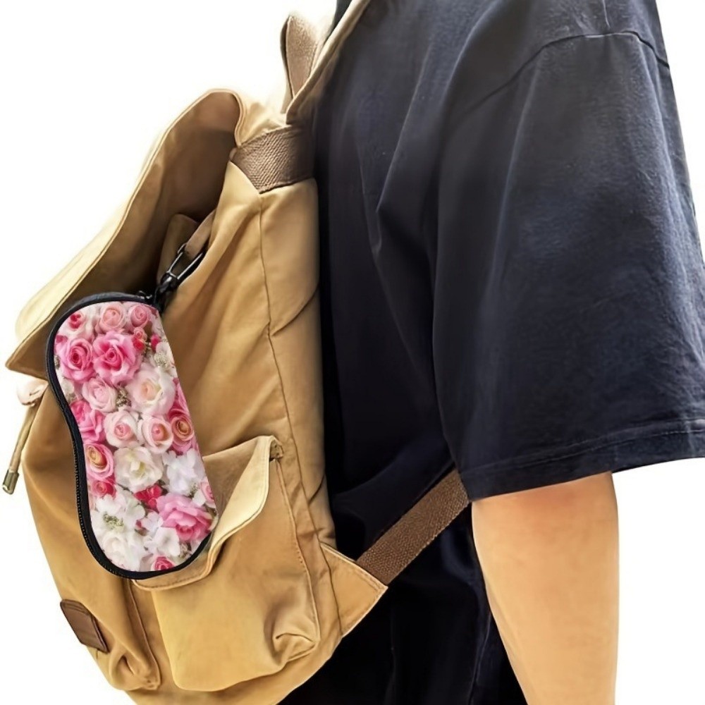 Travel Reading Accessories - กล่องใส่แว่นตาหนังแบบพกพา กระเป๋าใส่แว่นอ่านหนังสือกันน้ำ ลายการ์ตูน พร้อมคลิปหนีบ ที่ใส่แว่นกันแดดสำหรับการเดินทาง