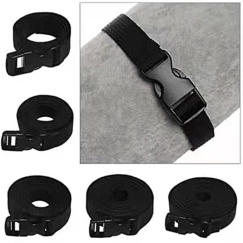 Luggage Strap Belt - สายรัดกระเป๋าเดินทางแบบไนลอนสีดำ 1 เส้น ทนทาน พร้อมหัวเข็มขัดแบบแคม สำหรับชุดเดินทาง