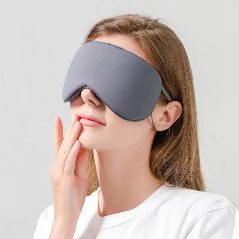 Travel Accessories Eye Mask - (.) หน้ากากปิดตาไอซ์ซิลค์ ปรับได้ ใช้ได้ทั้งแบบอุ่นและเย็น ระบายอากาศได้ดี สำหรับการเดินทางและปิดกั้นแสงได้อย่างสบาย