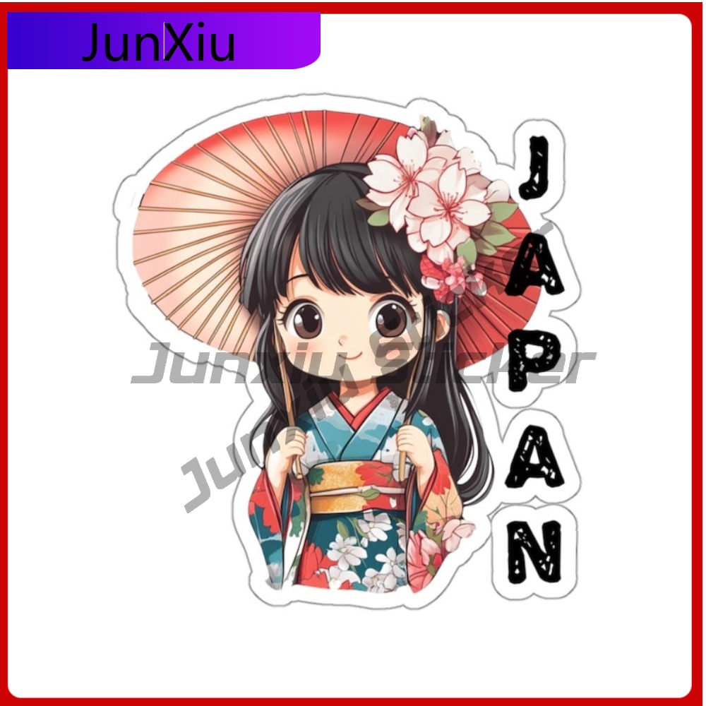 Travel Accessories For Girls - สติ๊กเกอร์ท่องเที่ยวญี่ปุ่น สติ๊กเกอร์สาวญี่ปุ่น แอเชียน สำหรับตกแต่งภายนอก รถบ้าน กระจกหน้าต่าง