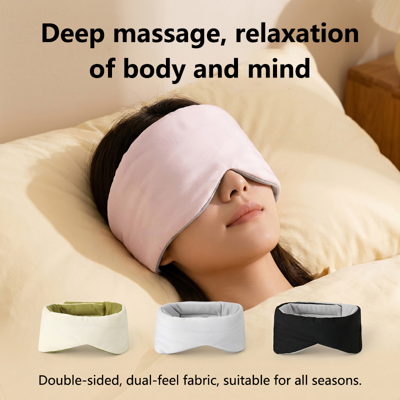 Travel Accessories Eye Mask - หน้ากากปิดตาแบบถ่วงน้ำหนักเบาพิเศษ หน้ากากนอนสองด้านที่เป็นมิตรกับผิวหนัง นุ่มสบาย ระบายอากาศได้ดีสำหรับการนอนหลับ