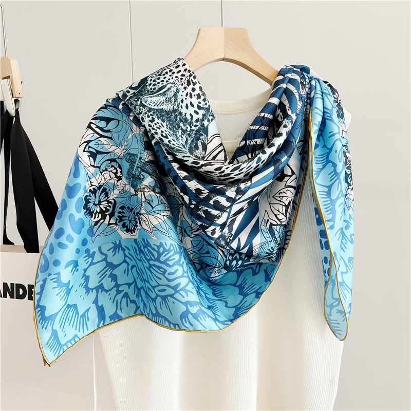 ผ้าพันคอไหมพิมพ์ลายสิงโต ดีไซน - Travel Accessories Neck บทวิจารณ์และราคา