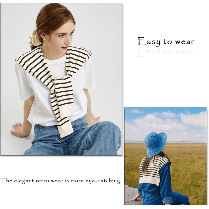 ผ้าคลุมไหล่ลายทางถักนิตติ้ง คุ - Travel Accessories Neck บทวิจารณ์และราคา