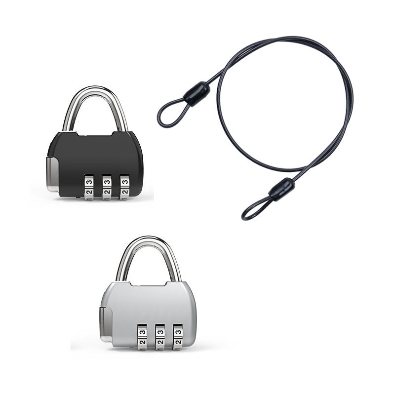 ⑥ สายเคเบิลเหล็กนิรภัยพร้อมกุญ - Travel Lock Tsa Approved บทวิจารณ์และราคา
