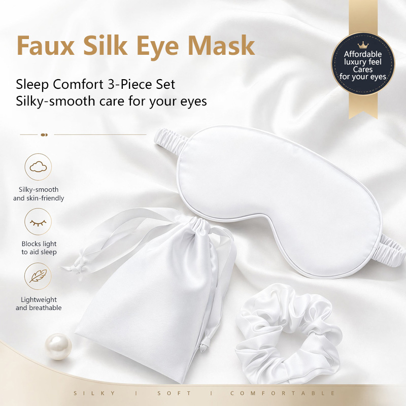 ผ้าปิดตาไหมสองด้าน ป้องกันแสง  - Travel Accessories Eye Mask บทวิจารณ์และราคา
