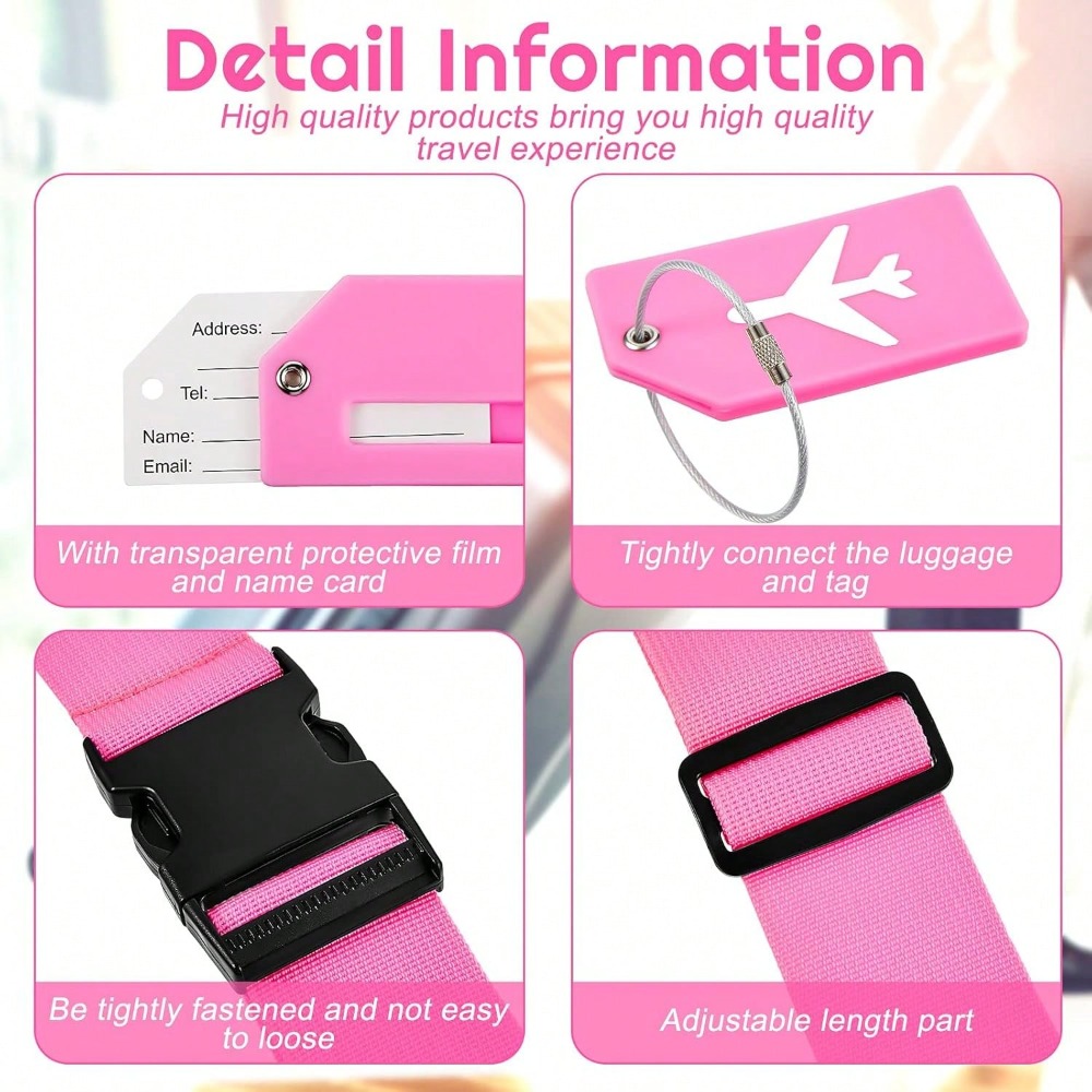 ชุดสายรัดกระเป๋าเดินทางพร้อมป้ - Luggage Strap Belt บทวิจารณ์และราคา