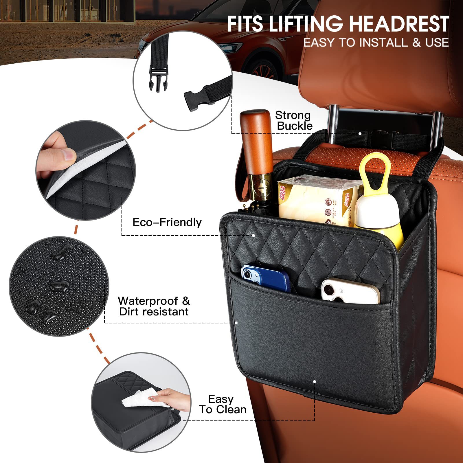กระเป๋าเก็บของแขวนหลังเบาะรถยน - Travel Accessories Organizer Bag บทวิจารณ์และราคา