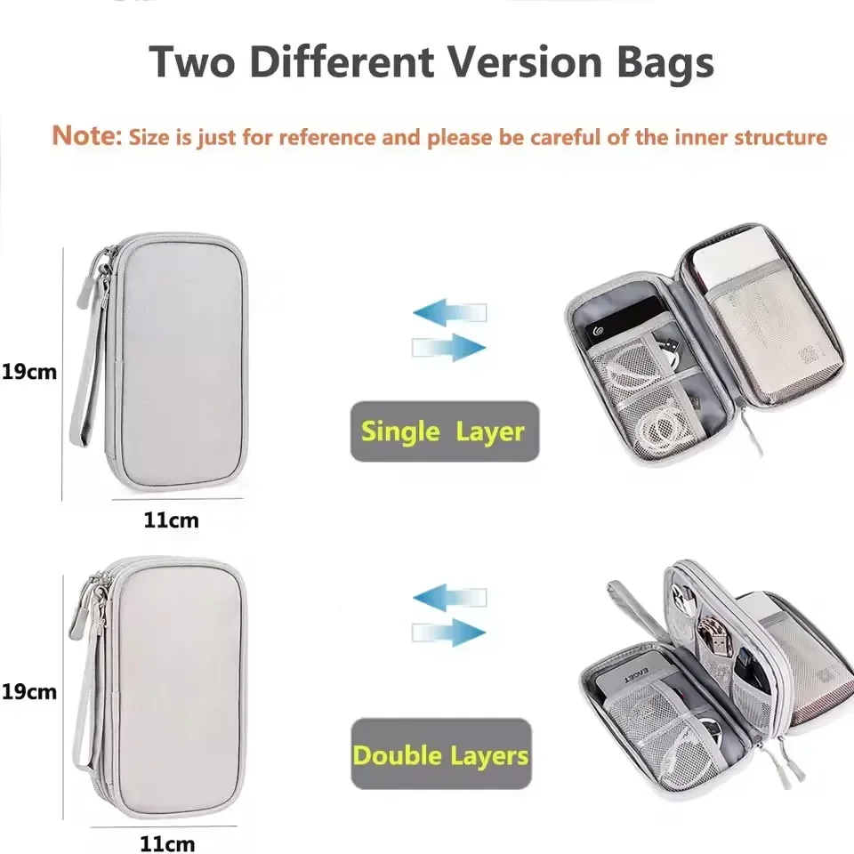กระเป๋าเก็บสายชาร์จแบบพกพา กระ - Travel Accessories Organizer Bag บทวิจารณ์และราคา