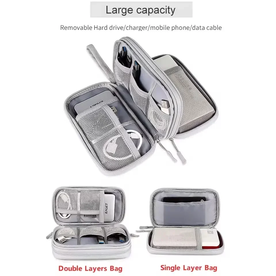 กระเป๋าเก็บสายชาร์จแบบพกพา กระ - Travel Accessories Organizer Bag บทวิจารณ์และราคา