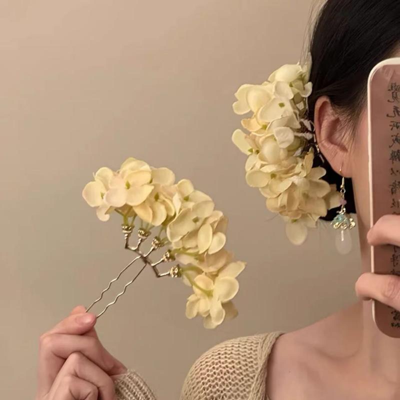 กิ๊บติดผมรูปดอกไม้สีม่วงเหลือง - Travel Accessories For Girls บทวิจารณ์และราคา