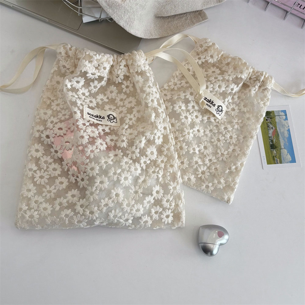 กระเป๋าเครื่องสำอางผ้าตาข่ายปั - Travel Accessories Organizer Bag บทวิจารณ์และราคา