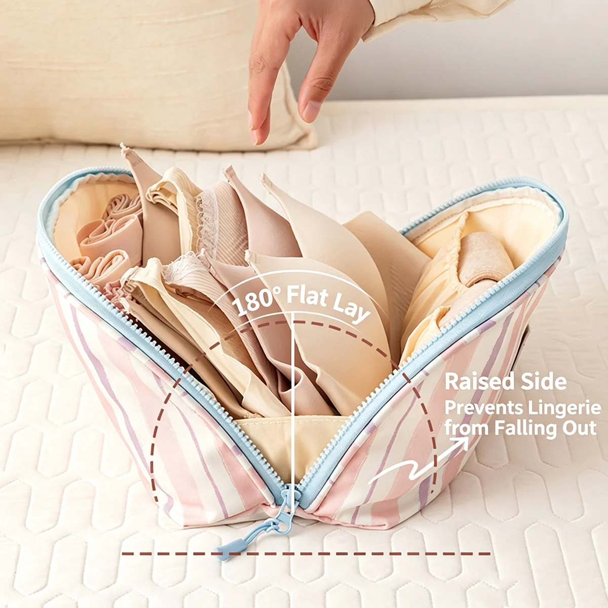 กระเป๋าเก็บชุดชั้นในแบบพกพาอเน - Travel Accessories Organizer Bag บทวิจารณ์และราคา