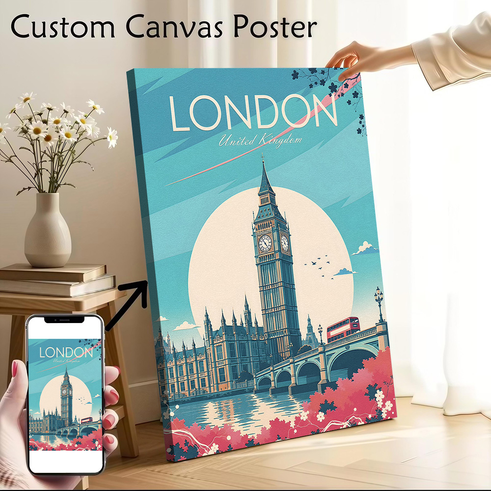 โปสเตอร์ผ้าใบลายการเดินทางลอนด - Travel Accessories London บทวิจารณ์และราคา