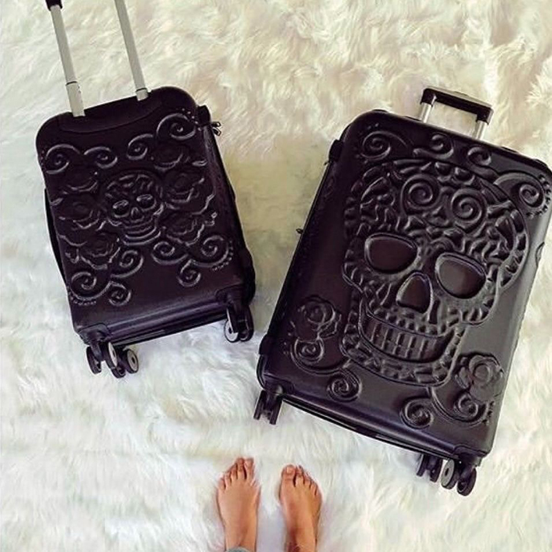 กระเป๋าเดินทางลายโครงกระดูกสไต - Travel Lock Tsa Approved บทวิจารณ์และราคา